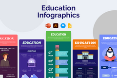 Vertical Infographic Templates Bundle