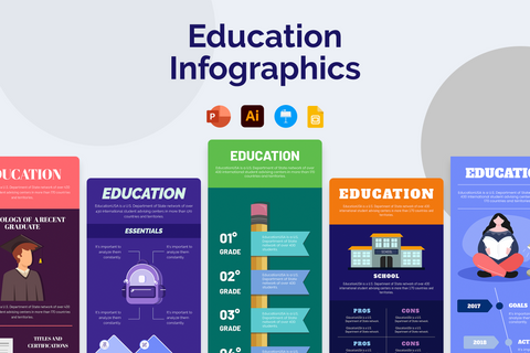 Vertical Infographic Templates Bundle