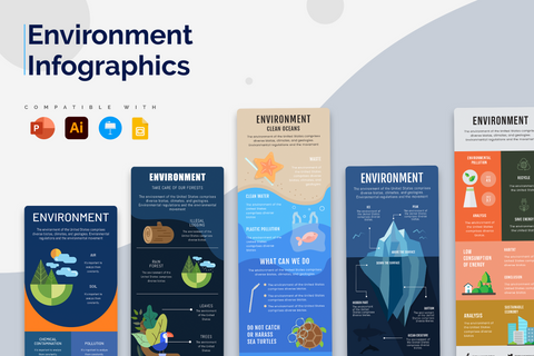 Vertical Infographic Templates Bundle