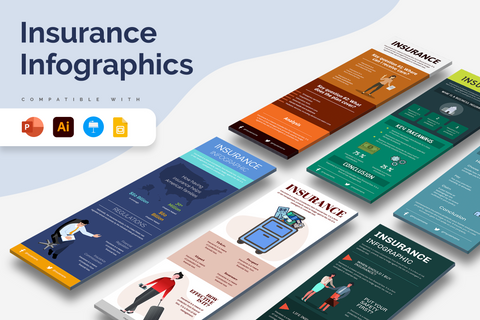 Vertical Infographic Templates Bundle