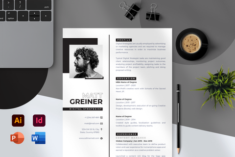 Lean Resume + Cover Letter Template