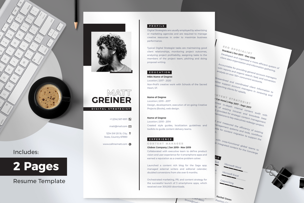 Lean Resume + Cover Letter Template