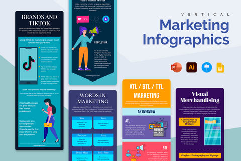 Vertical Infographic Templates Bundle