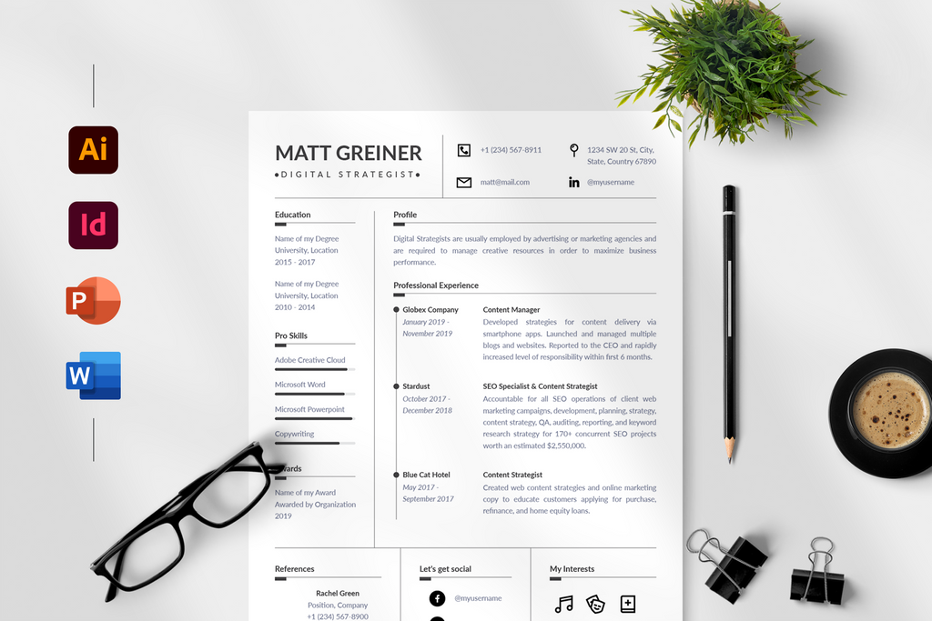 Matt Resume + Cover Letter Template