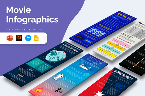 Vertical Infographic Templates Bundle