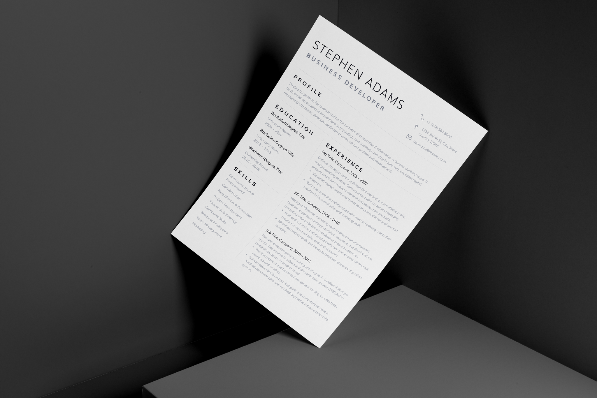 Noah - Resume Template – Infograpia