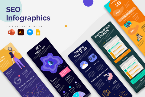 Vertical Infographic Templates Bundle