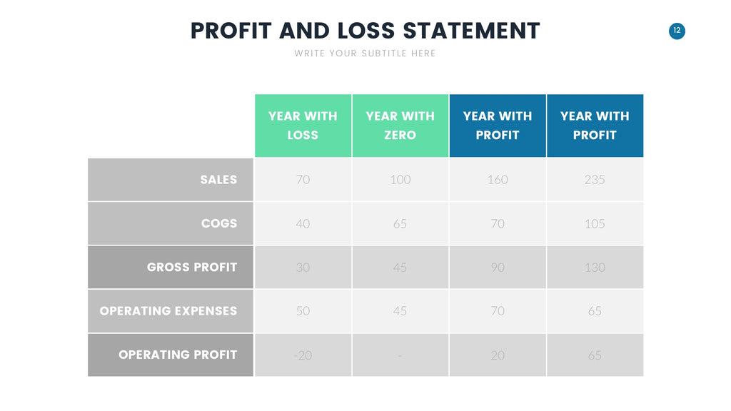 Profit and Loss Infographics