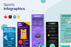Vertical Infographic Templates Bundle