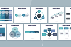 Square Smart Art Posts for PowerPoint