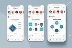 Square Smart Art Posts for PowerPoint