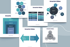 Square Smart Art Posts for PowerPoint