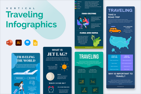 Vertical Infographic Templates Bundle