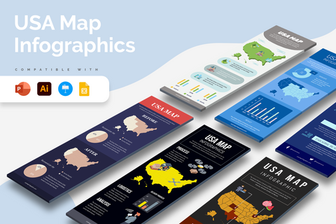 Vertical Infographic Templates Bundle