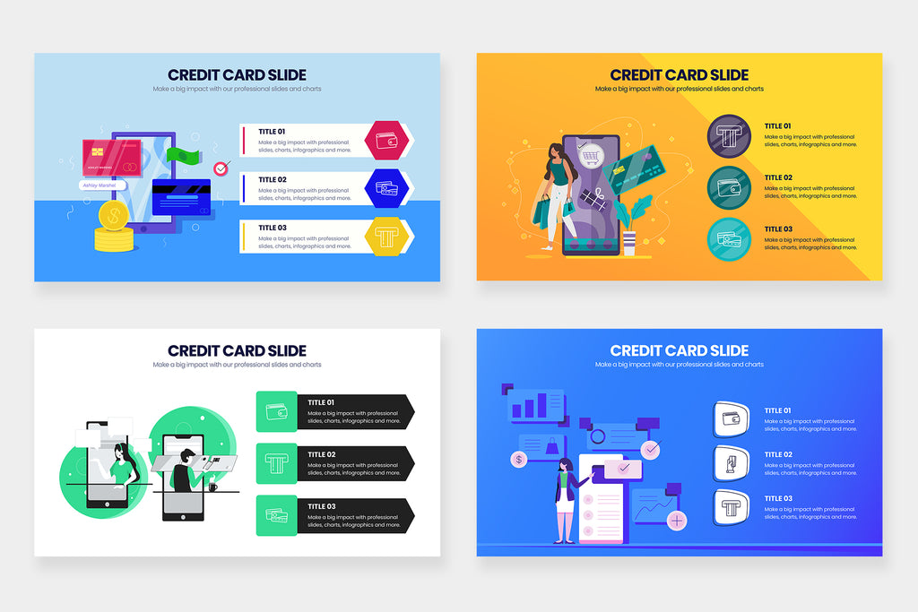 Credit Card Infographics for PowerPoint, Keynote, Google Slides and Il ...