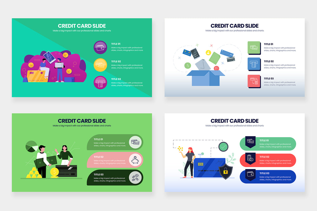 Credit Card Infographics for PowerPoint, Keynote, Google Slides and Il ...