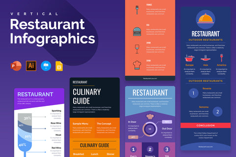 Vertical Infographic Templates Bundle