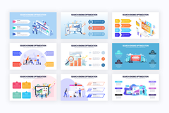 SEO Infographics for PowerPoint, Keynote, Google Slides and Illustrator