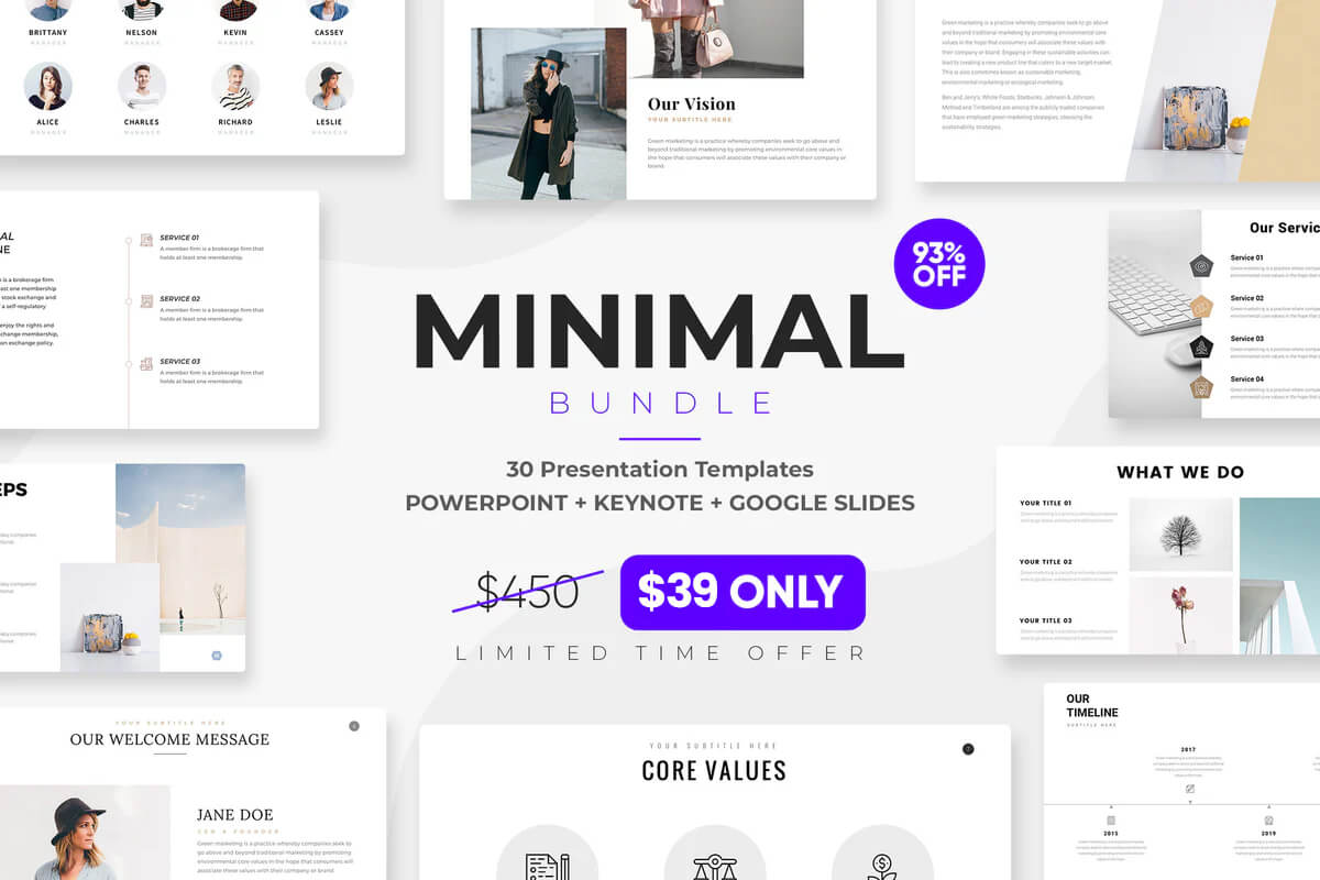 30 minimalist presentations