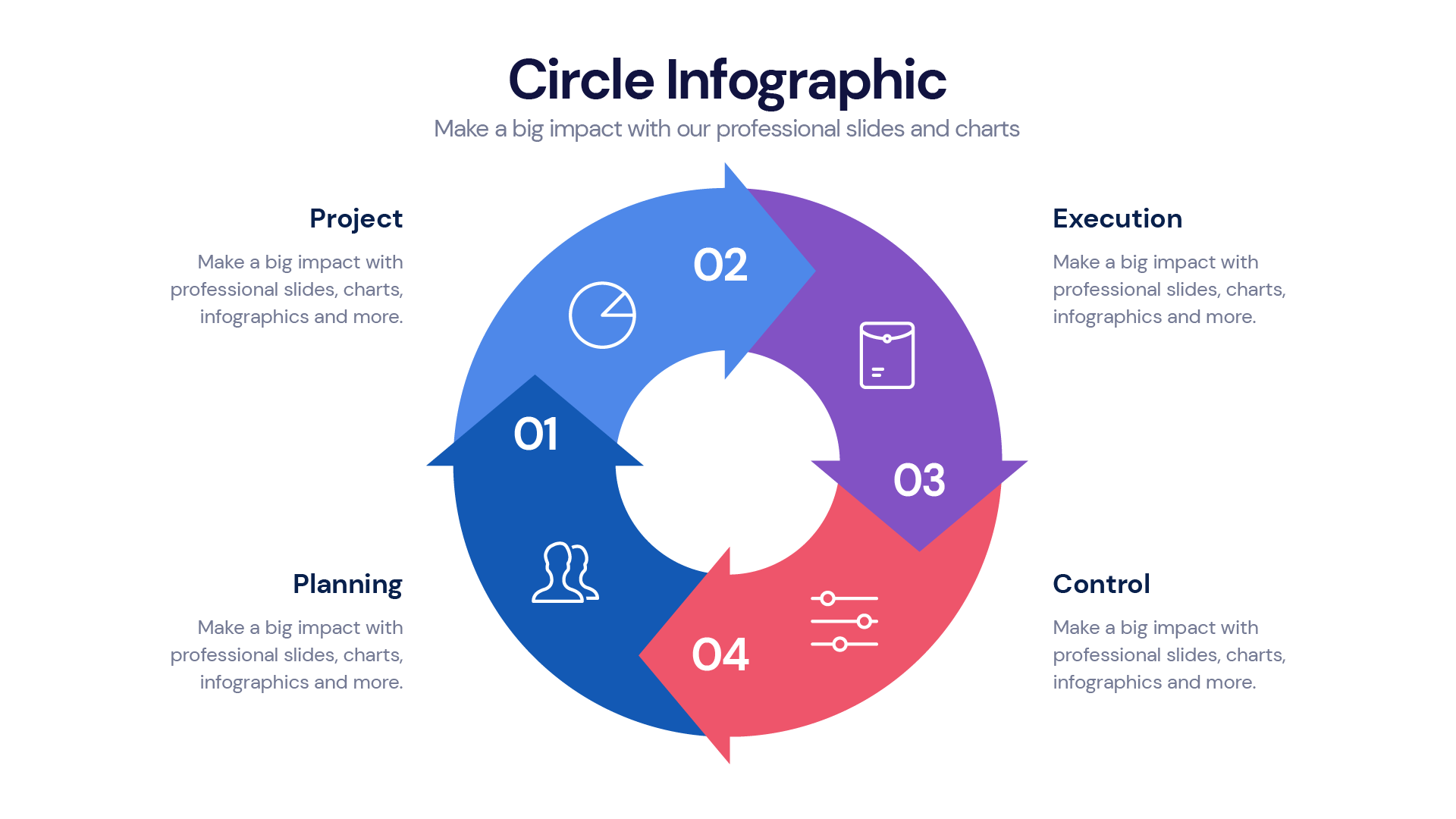 Circle infographic slide