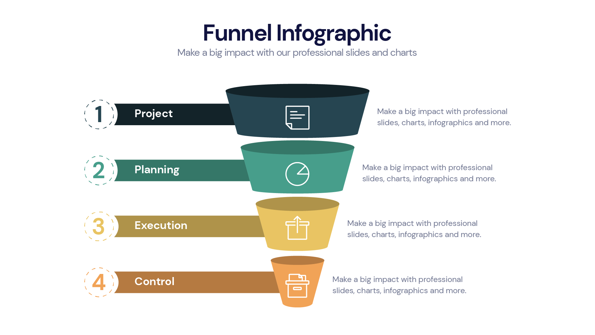 Funnel infographic slide