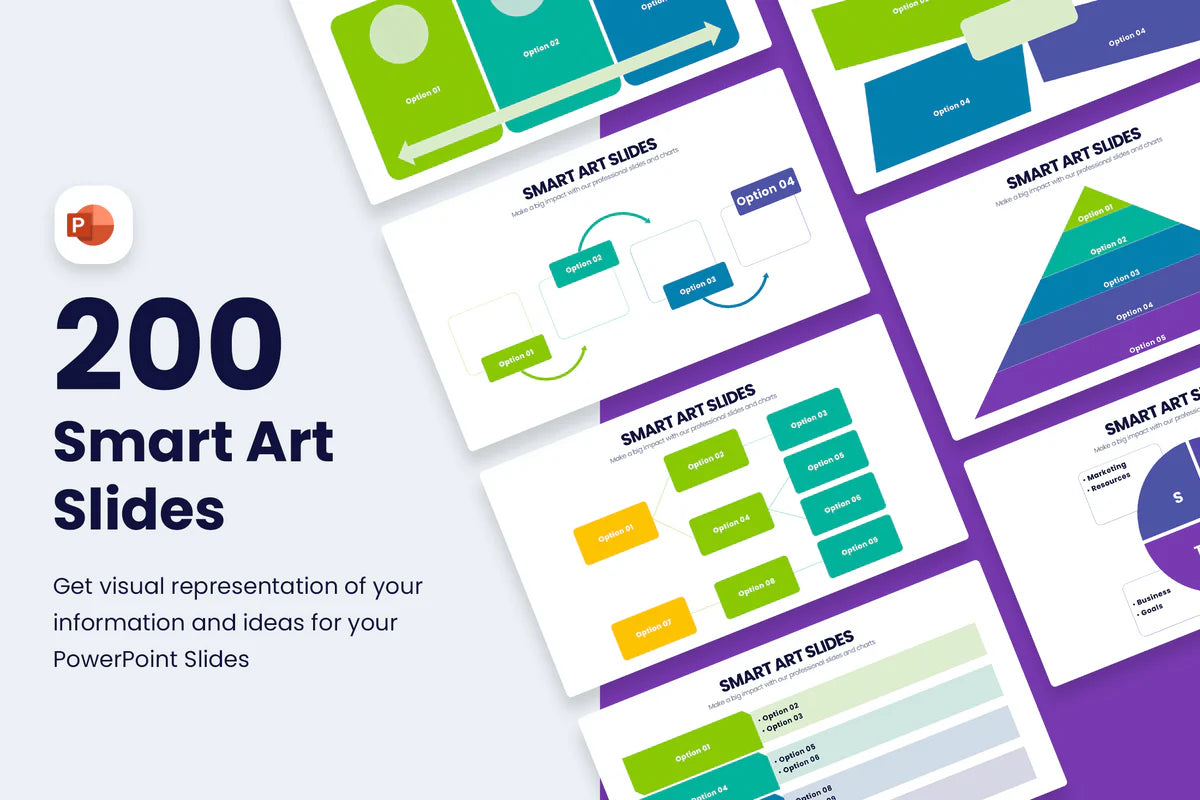 200 smart art slides